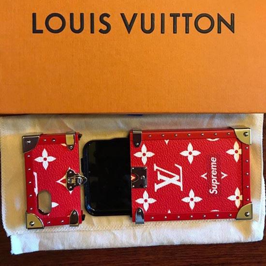 ルイヴィトン スーパーコピー  LOUIS VUITTON × supreme 2017年秋冬 アイ・トランク iphone7 M64499 携帯 ケース シュプリーム
